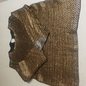 Chico's Crew Neck Pullover Bronze Sweater 2